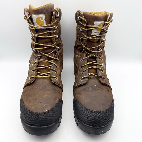 Carhartt Men Rugged Flex 8" Composite Toe Work Boot US 8.5 EU 41.5 Brown WP GUC - Picture 6 of 14